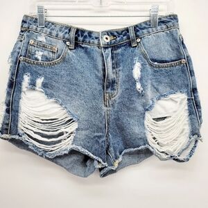 Dance & Marvel High Waisted Distressed Shorts